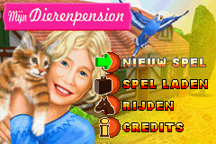 Mijn Dierenpension title screen for GameBoy Advance